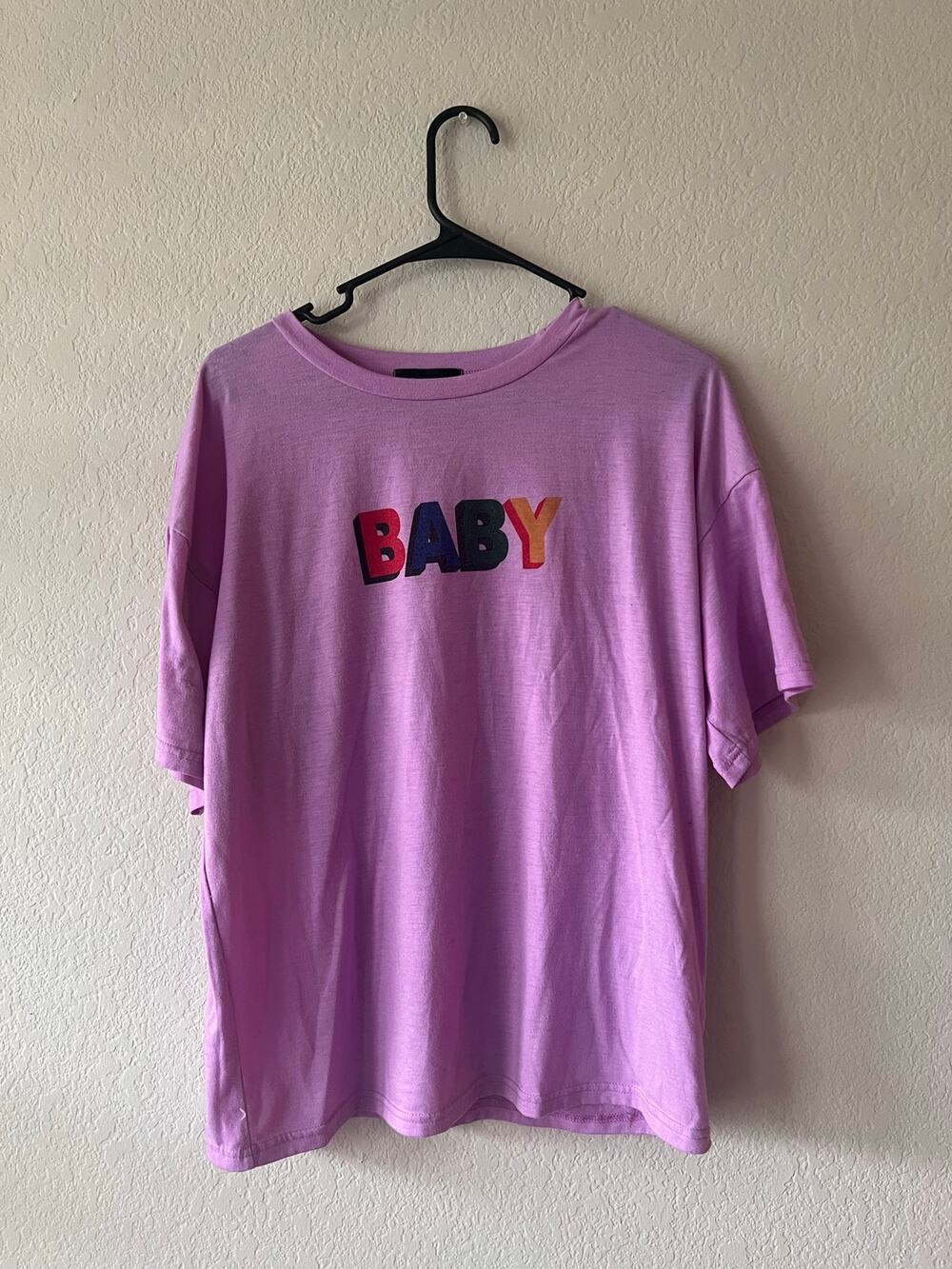 SHEIN BABY Purple Graphic T-Shirt